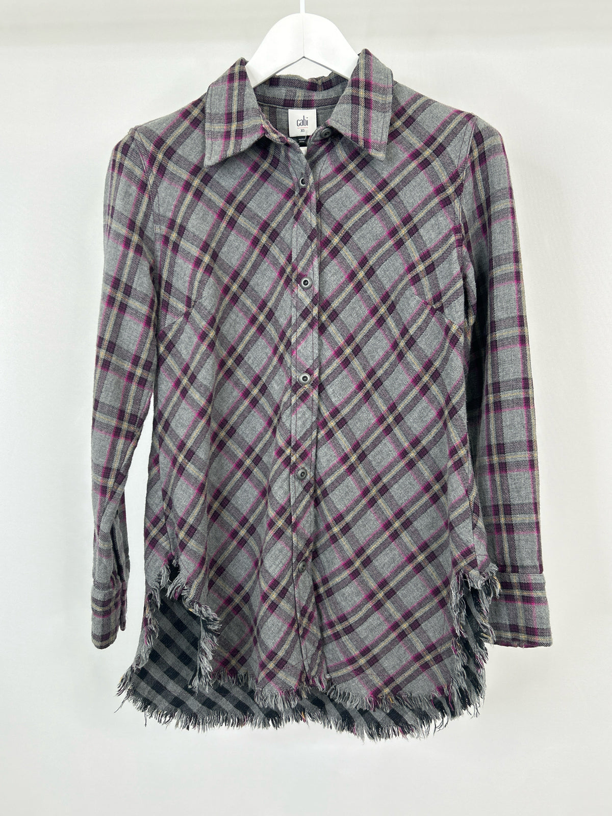 CABI Size XS Grey & Purple Women Shirt