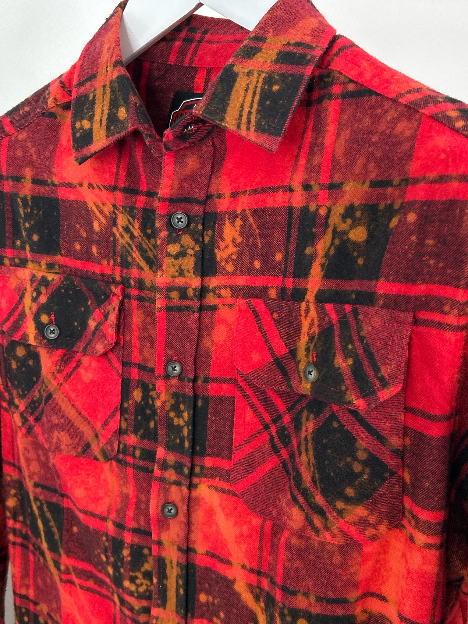 ANGRY MINNOW Size M Red and Black Women Shirt