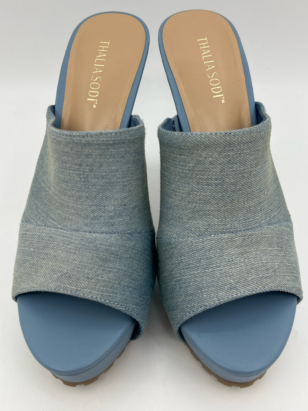 THALIA SODI Size 7.5M Blue Denim Women Sandal