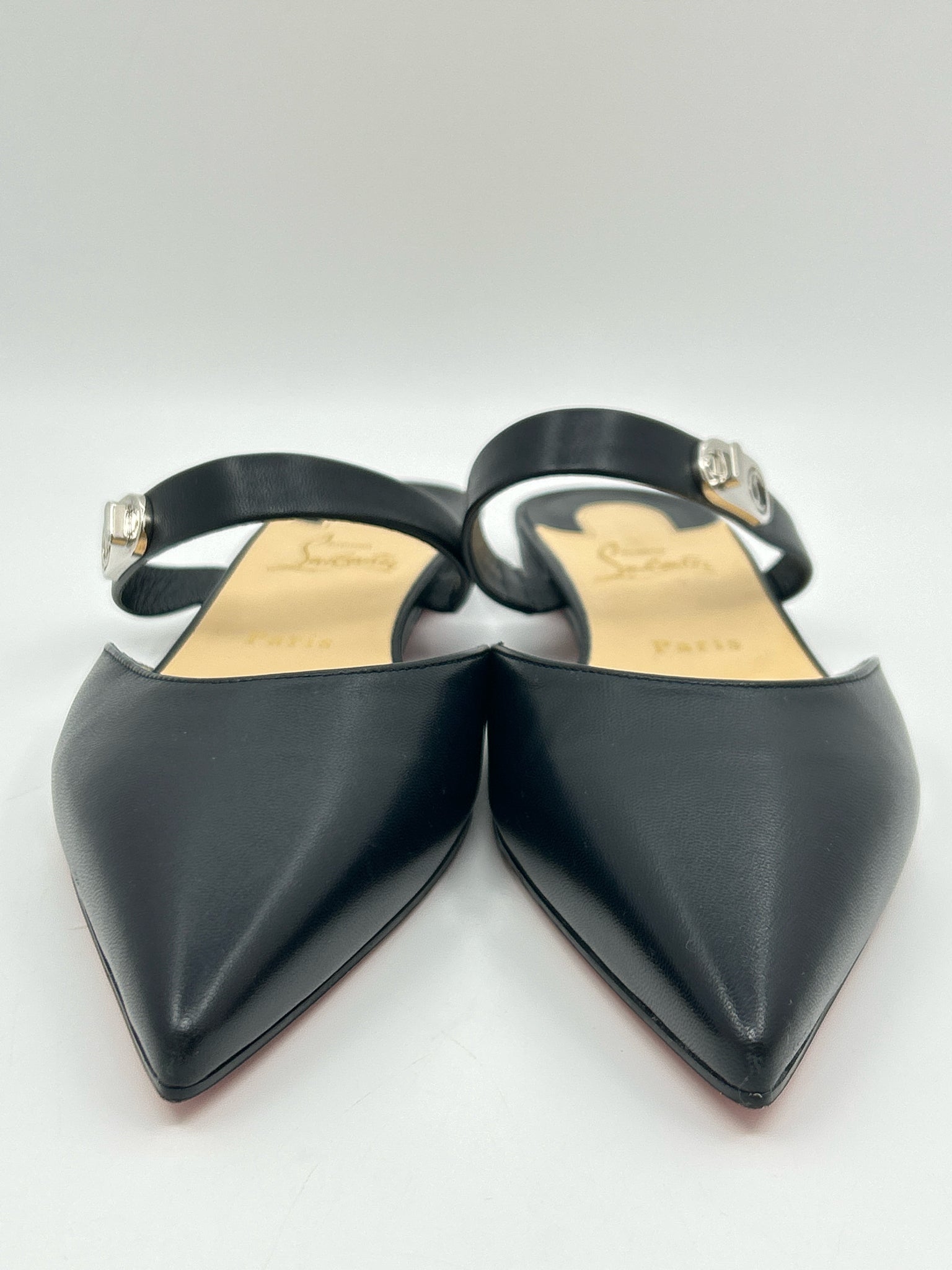 CHRISTIAN LOUBOUTIN Size 39.5 Black Women Flats