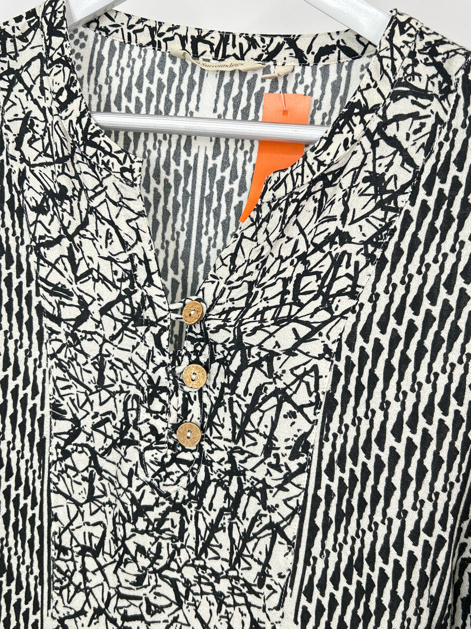 SOFT SURROUNDINGS Size 1X Black and Ecru Women Dress