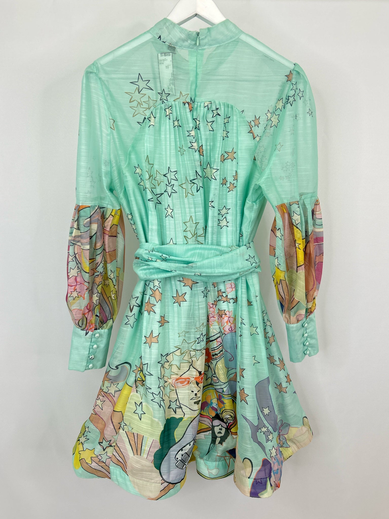 N BY NANCY Size 3X Mint Green Print Women Dress