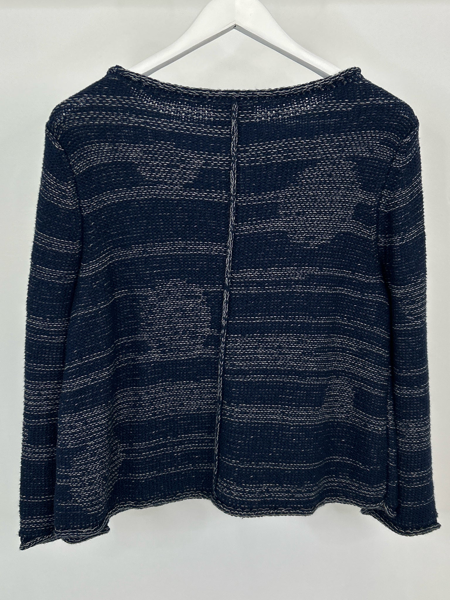 OLIVIA BY HABITAT CLOTHES Size S Navy Striped Women Sweater NWT