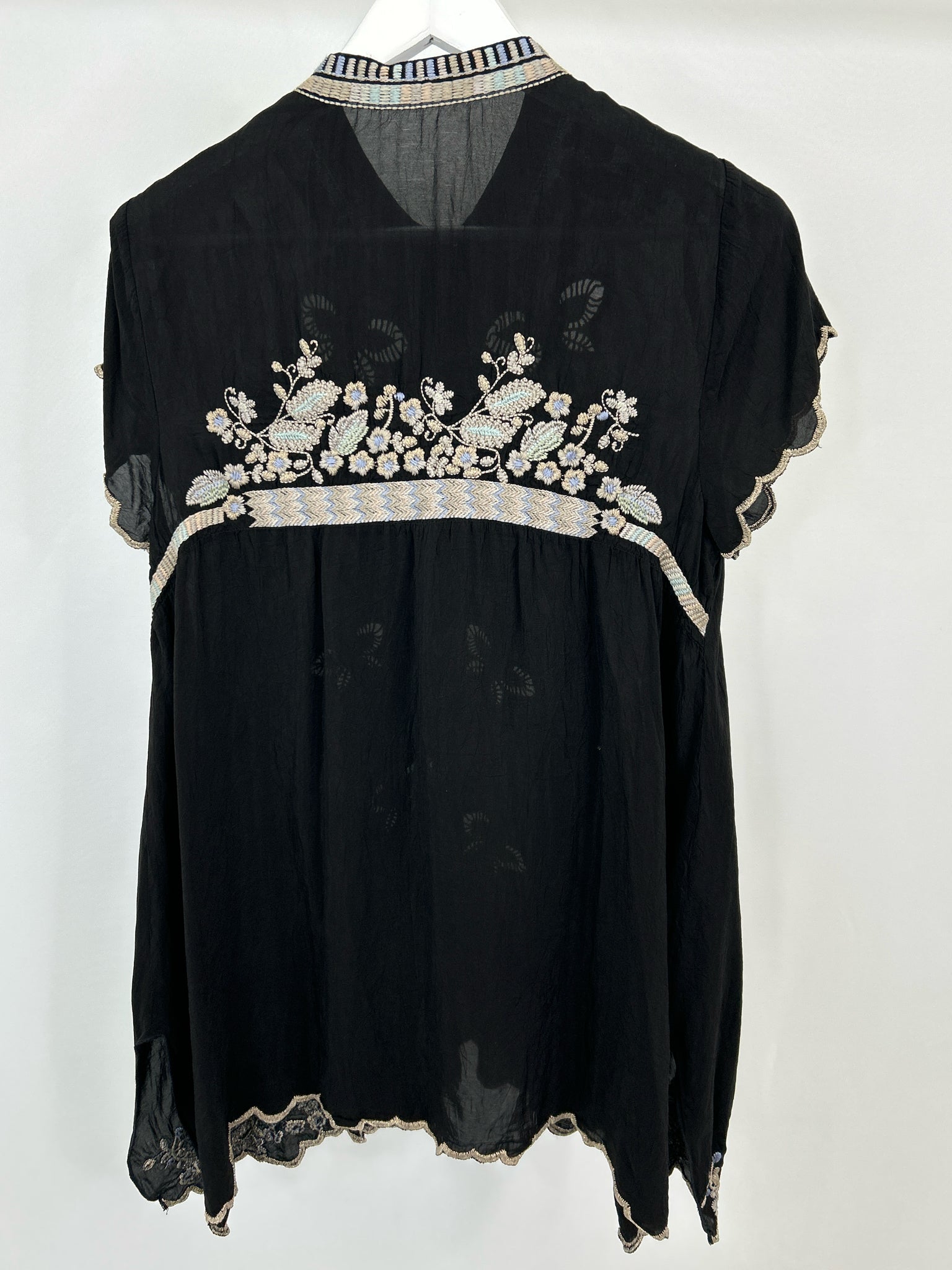 JOHNNY WAS Size M Black Women Tunic NWT