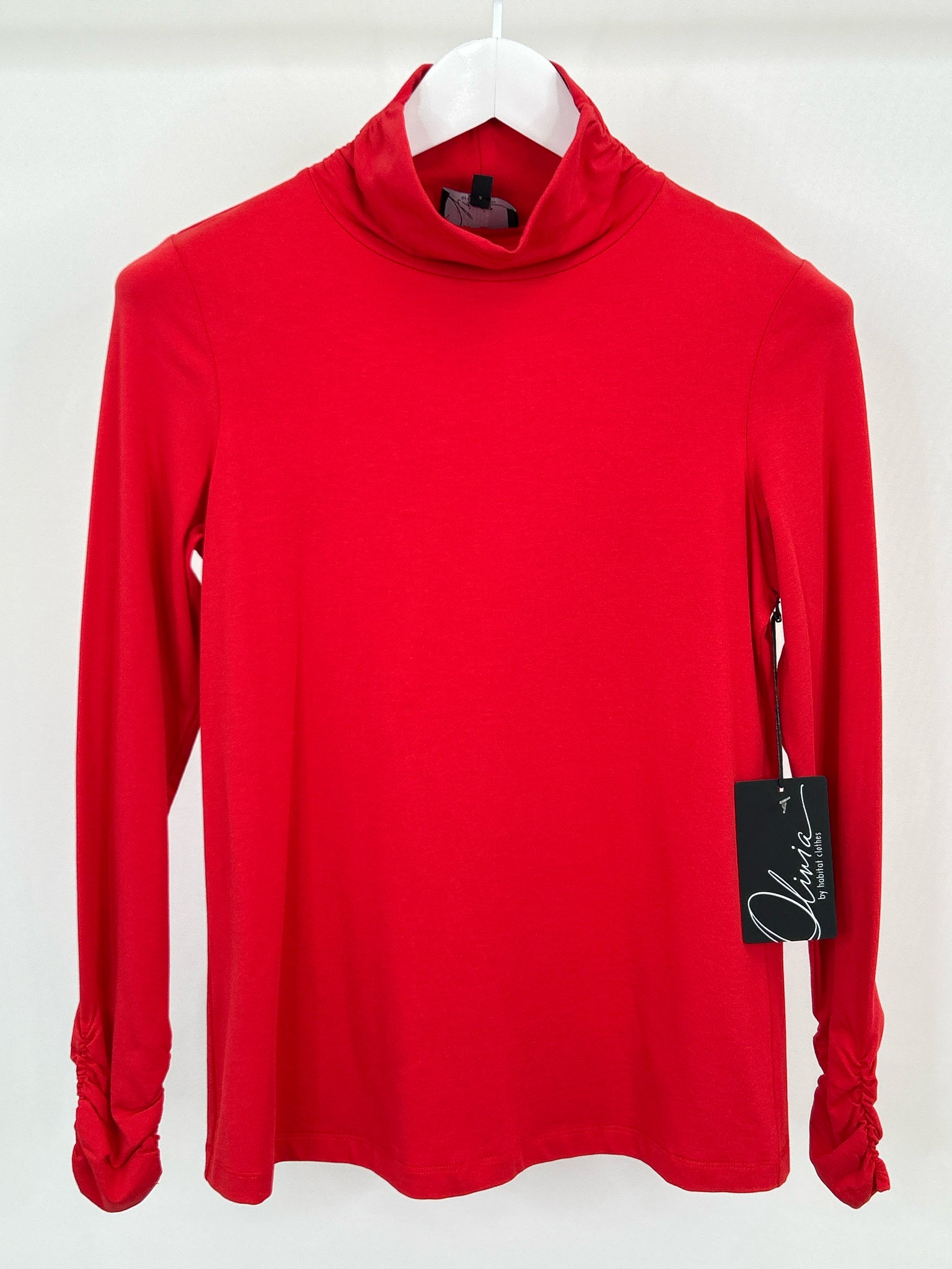 OLIVIA BY HABITAT CLOTHES Size S Red Women Turtleneck NWT