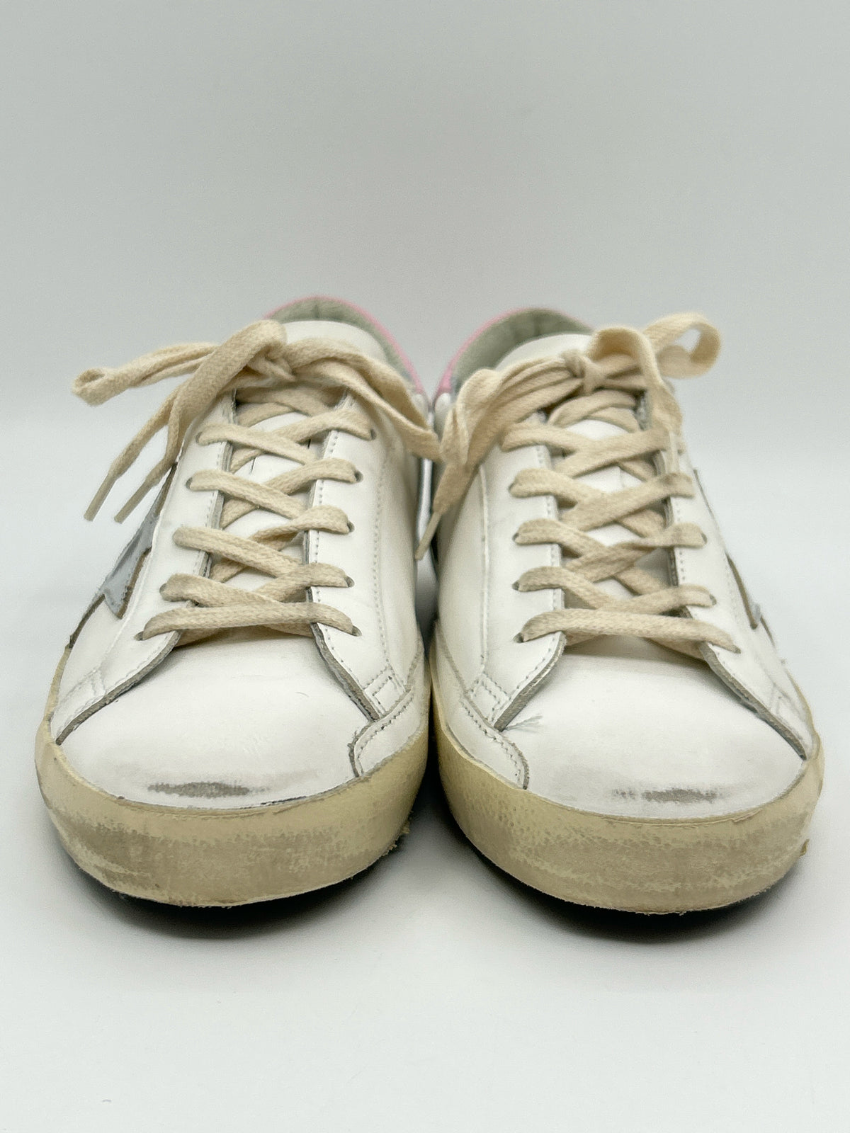 GOLDEN GOOSE Size 40/10 White and PINK Women Sneakers