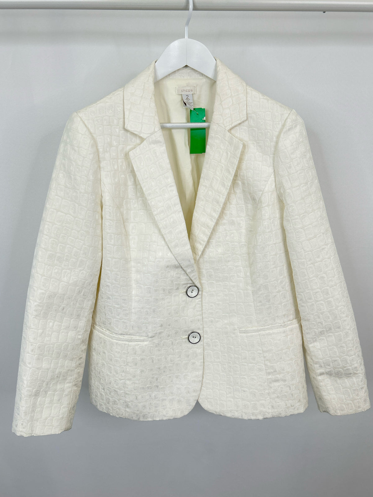 CHICO'S Size 12 White Women Jacket