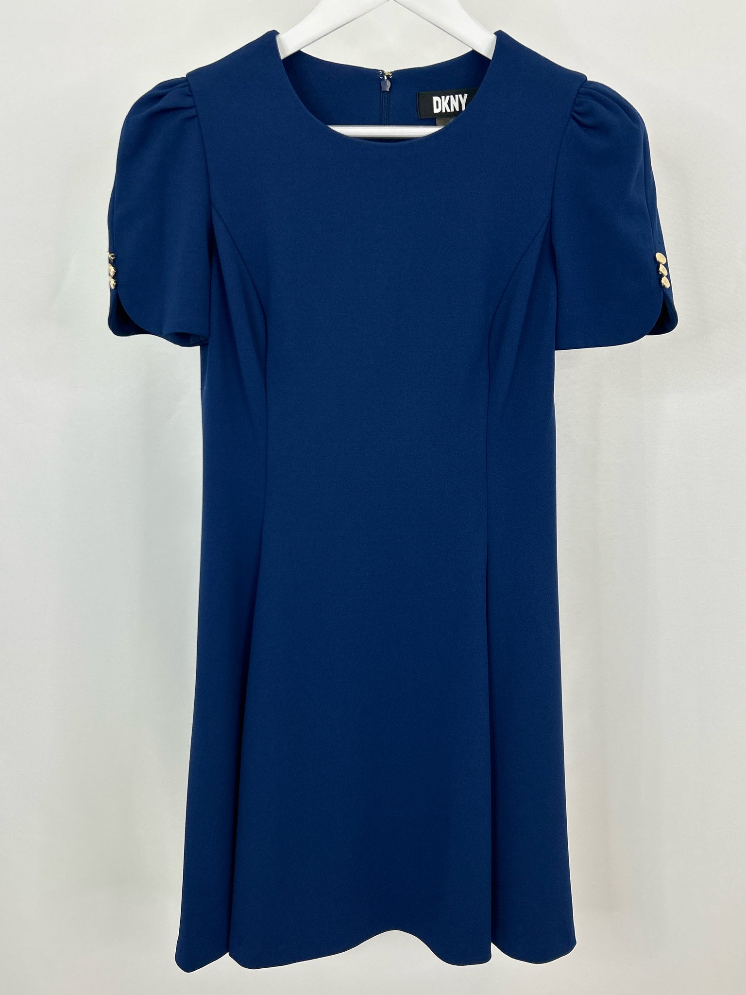 dkny blue dress Size 8P dark Women default WDIRARA Women's Draped Ruched youll love the style Size:0/3 mos
