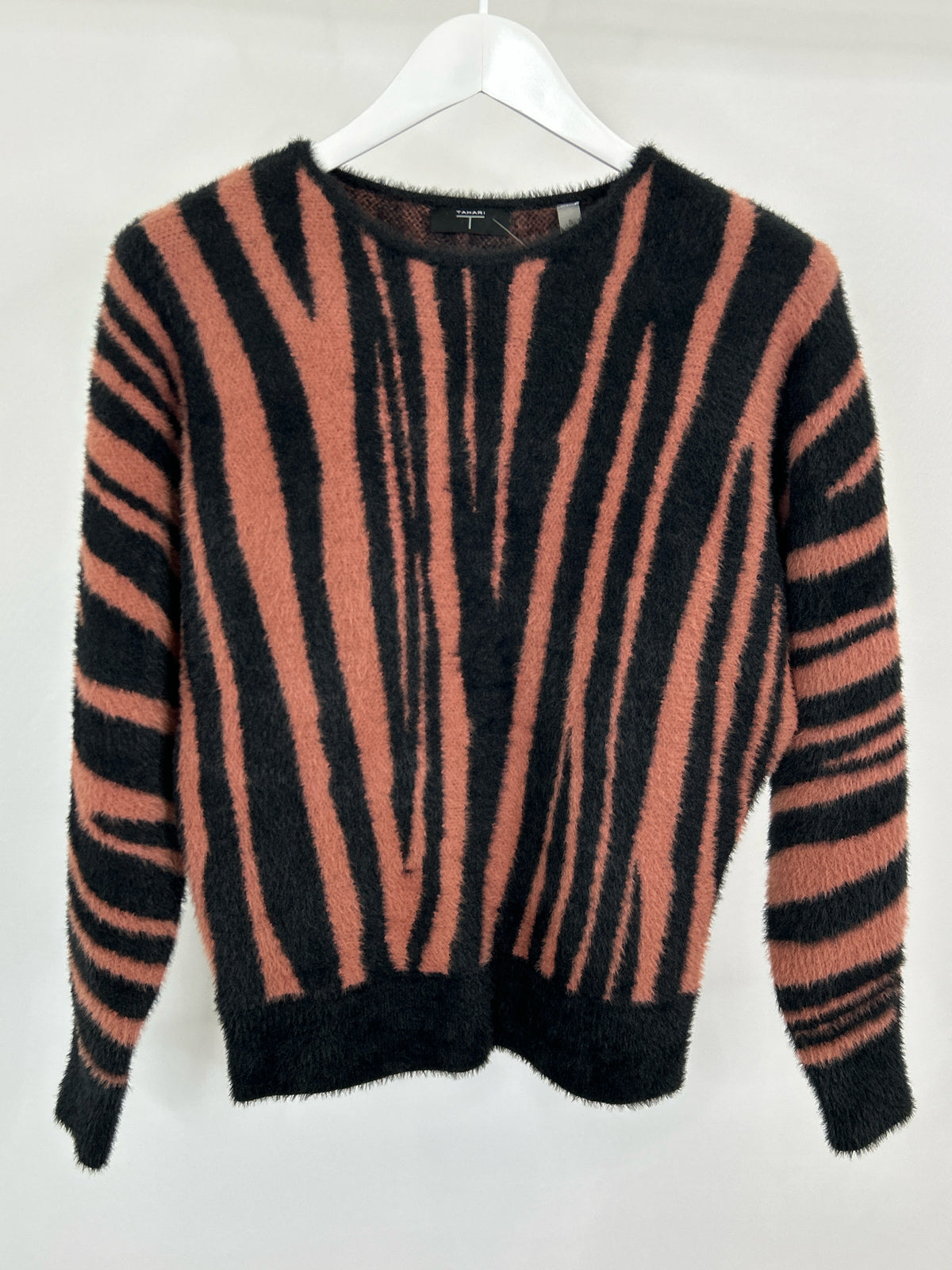 TAHARI Size S Brown and Black Women Sweater