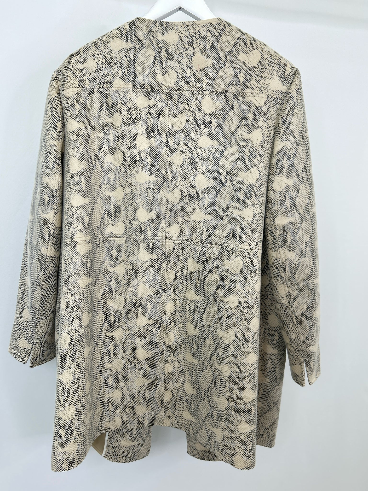 CHICO'S Size 20/22 BEIGE AND BLACK Women Jacket