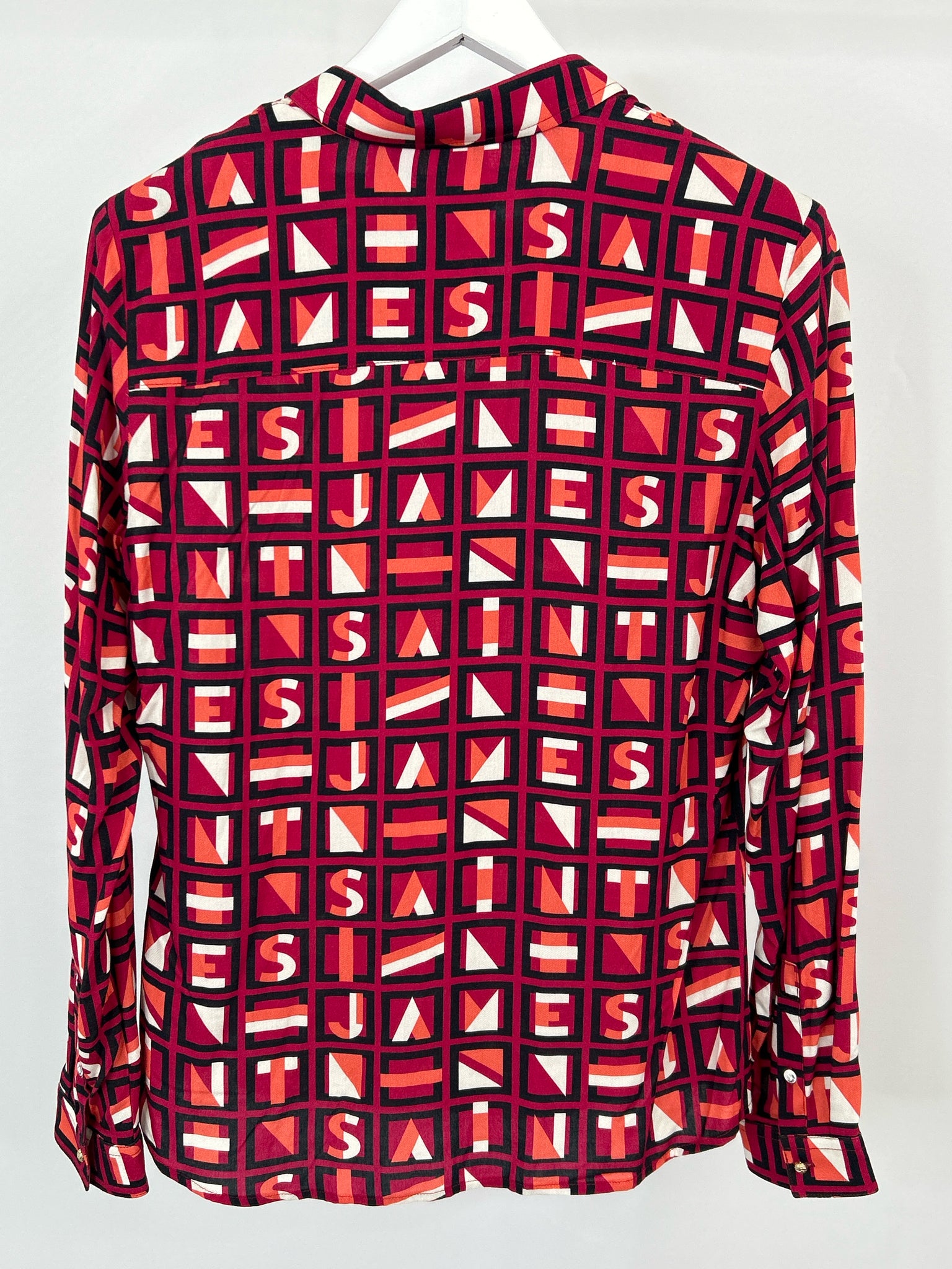 Saint James Size 40/8 Red Print Women's Shirt