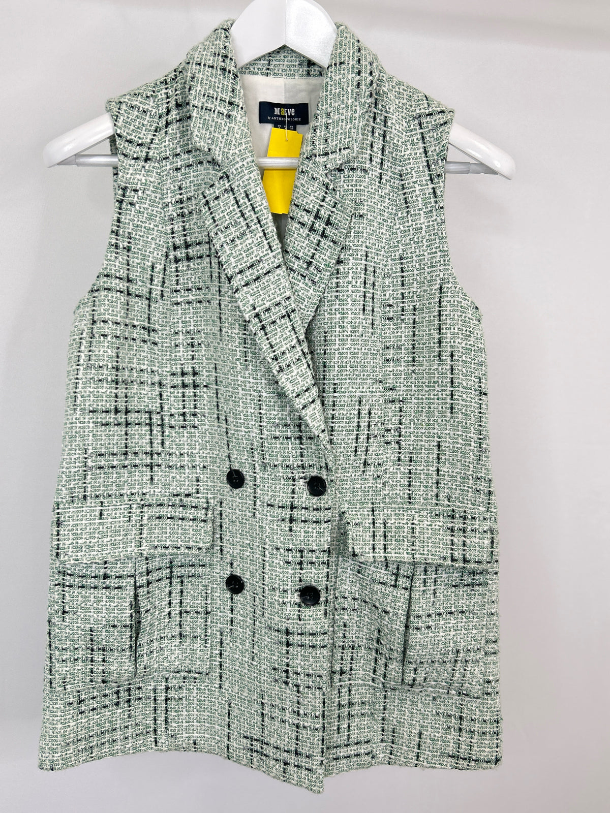 MAEVE Size 2 GREEN AND BLACK Women Vest