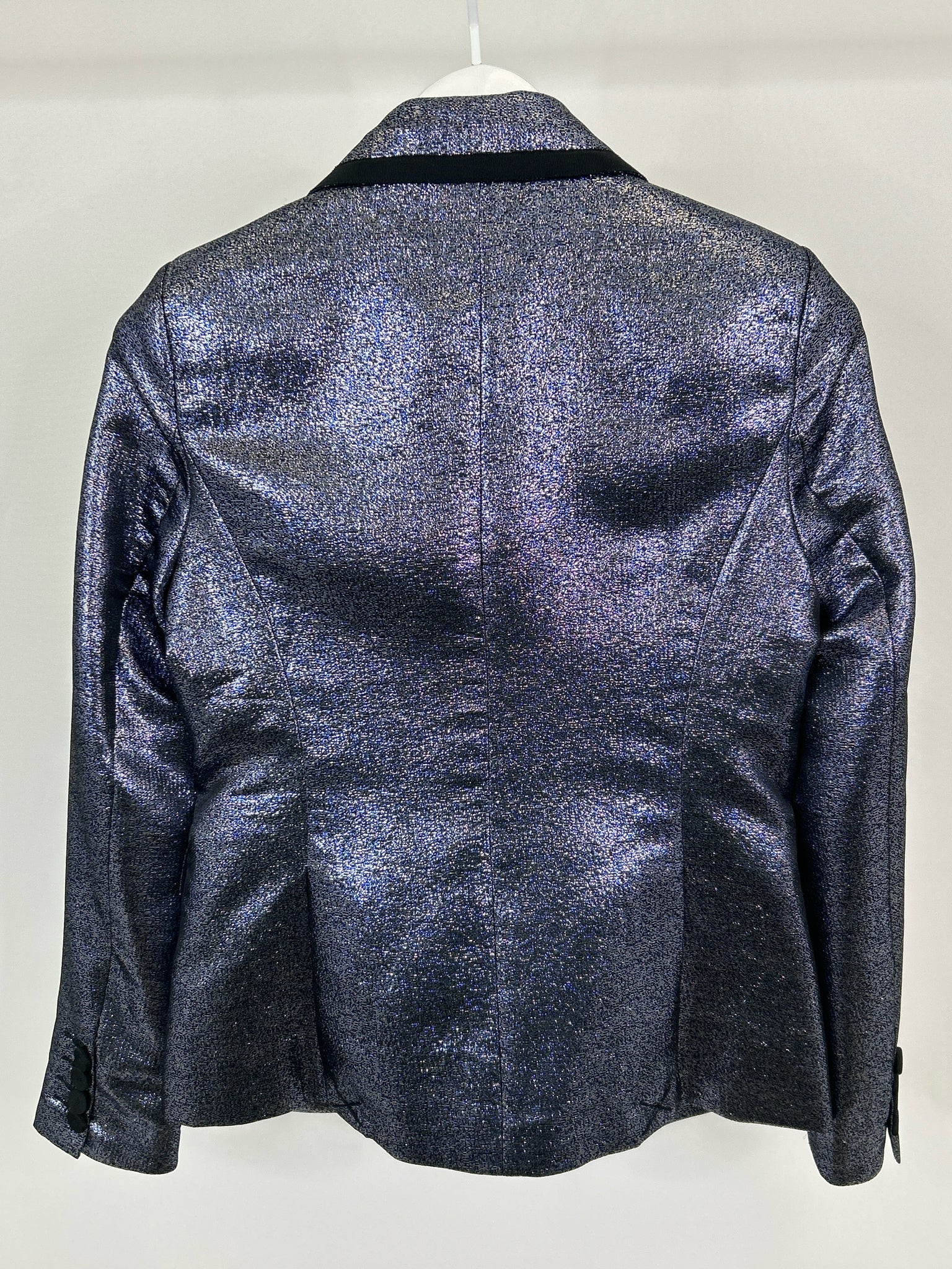 RACHEL ZOE Size 4 BLUE METALLIC Women Blazer
