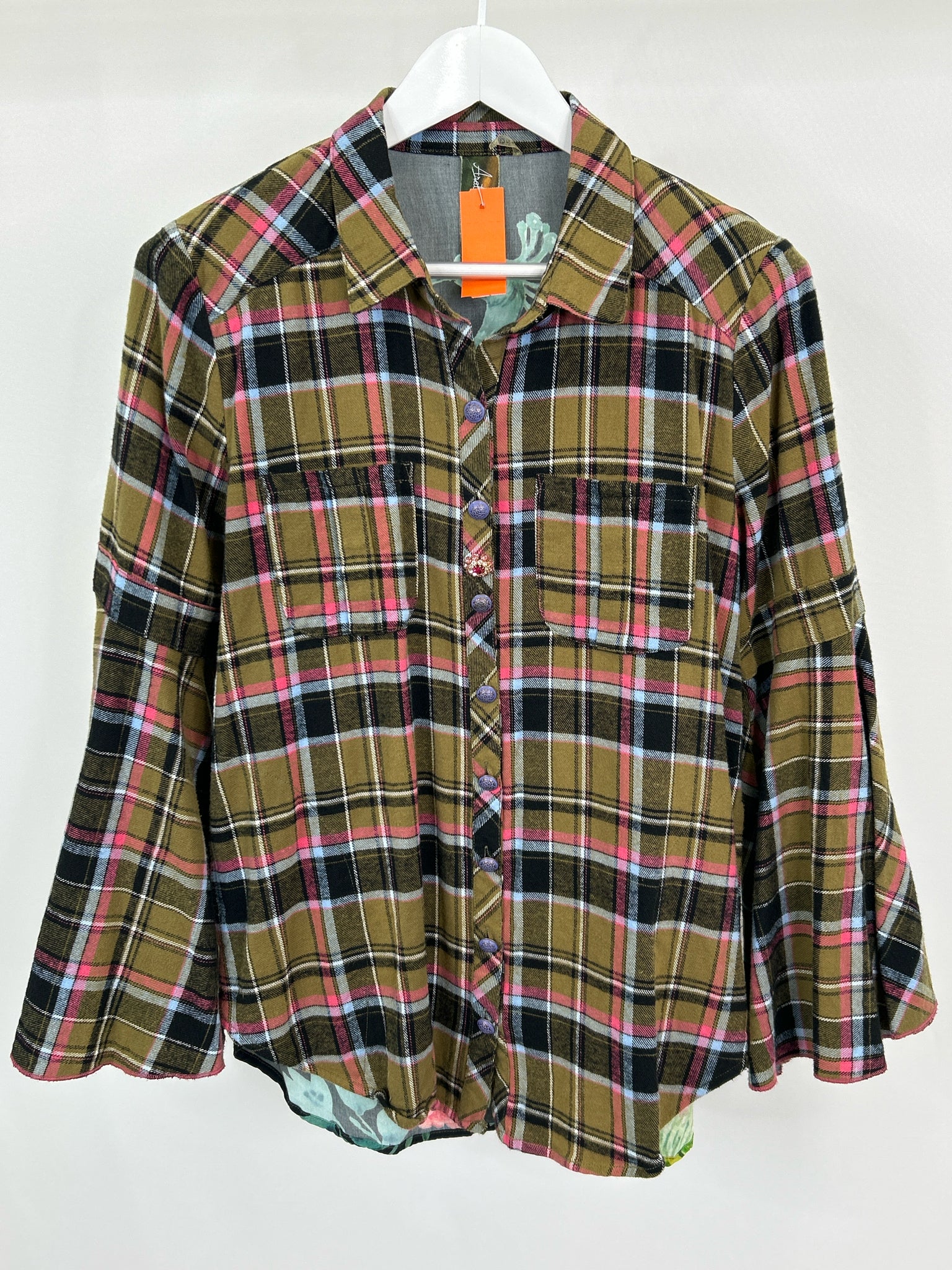 ARATTA SILENT JOURNEY Size M Green Print Women Blouse