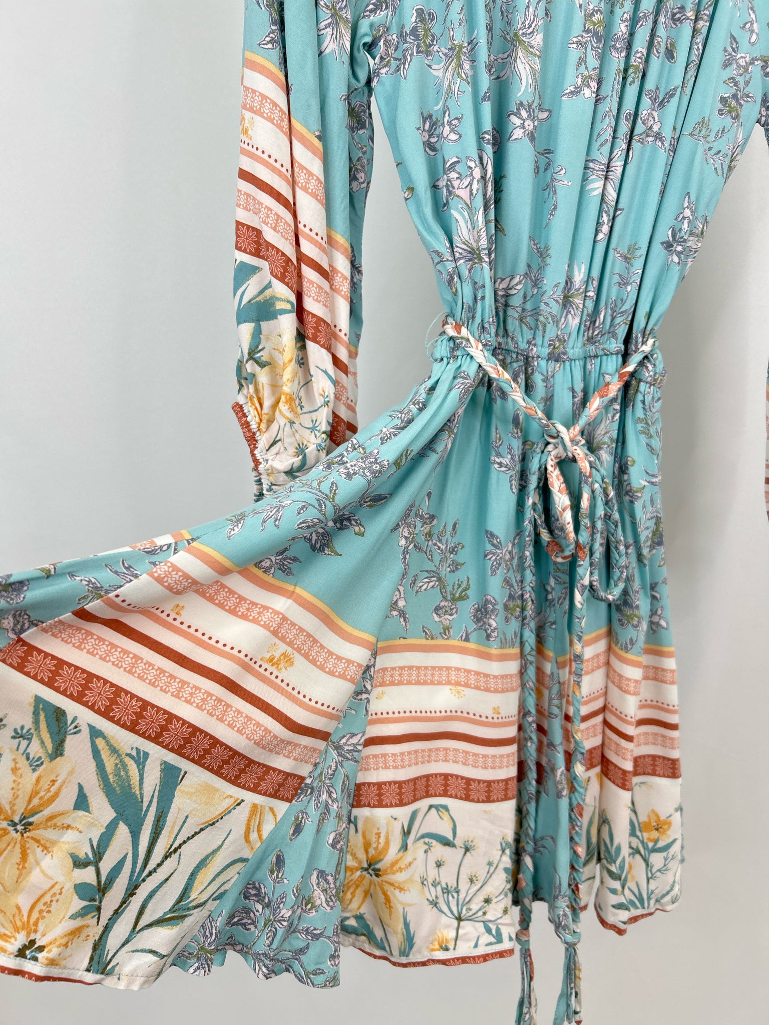 FATE NWT Size S Turquoise Print Women's Dress NWT