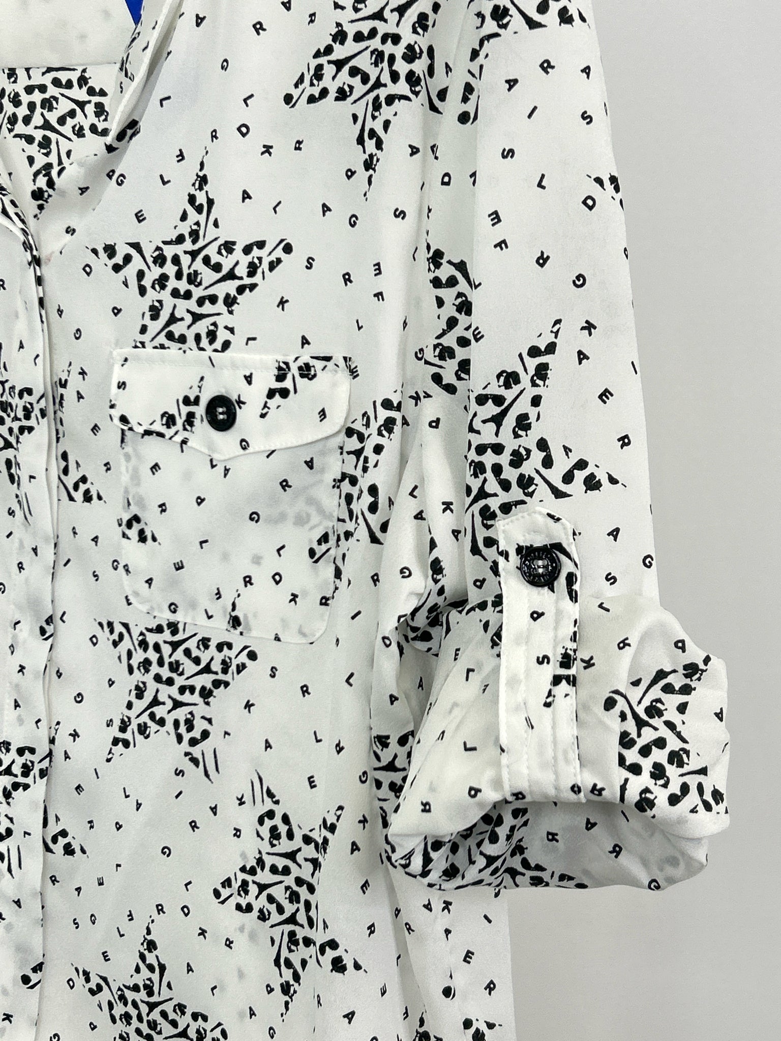 KARL LAGERFELD Size L White and black Women Shirt