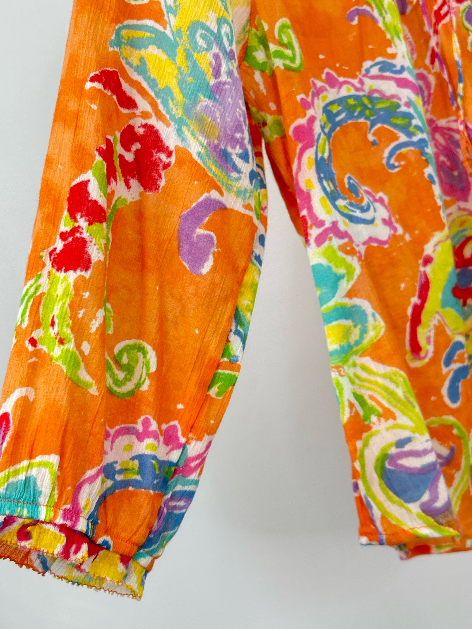 Lauren Ralph Lauren NWT Size M Orange Print Women Top
