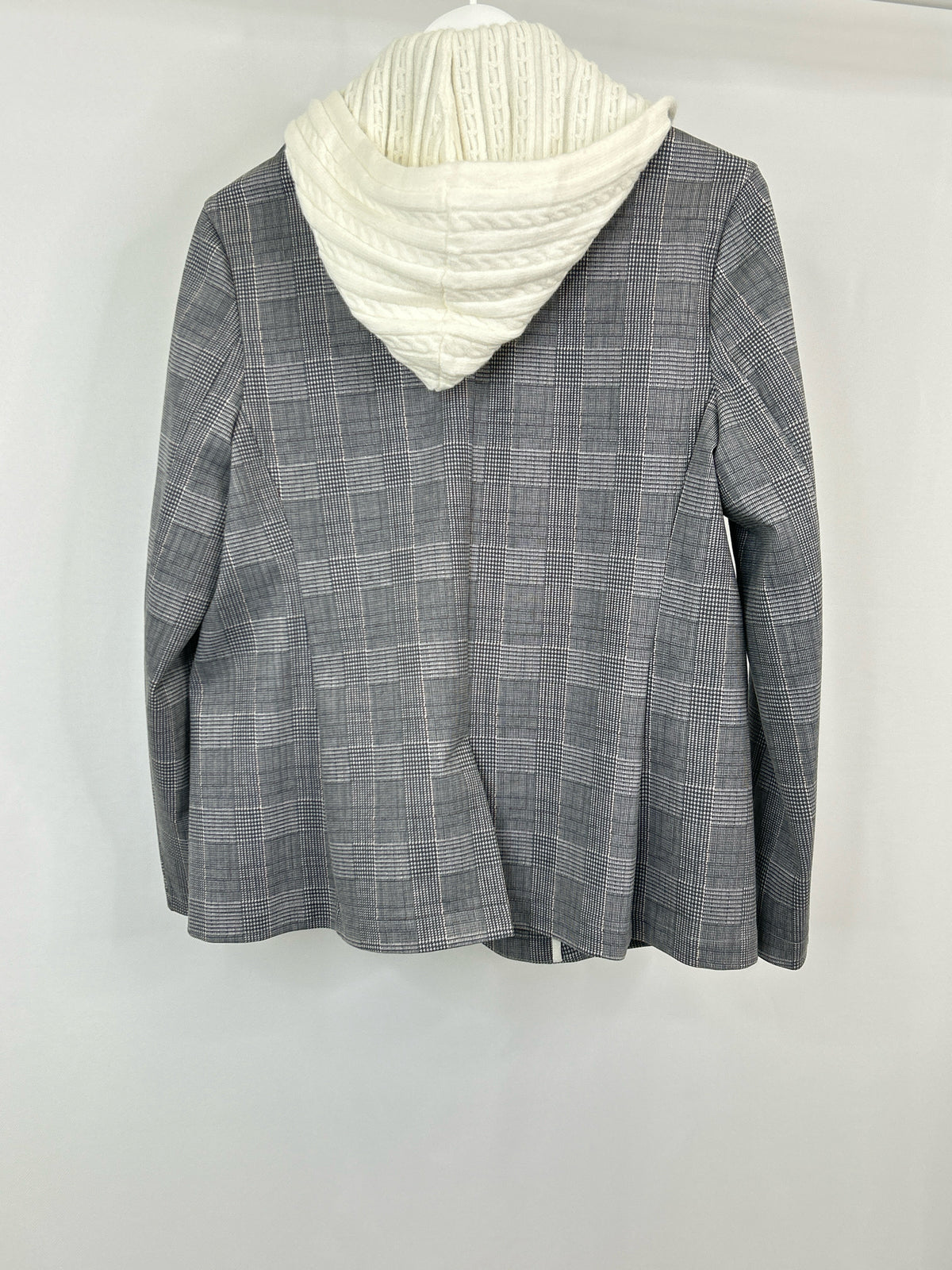 TAHARI Size XL Grey & White Women 2 in 1 Jacket