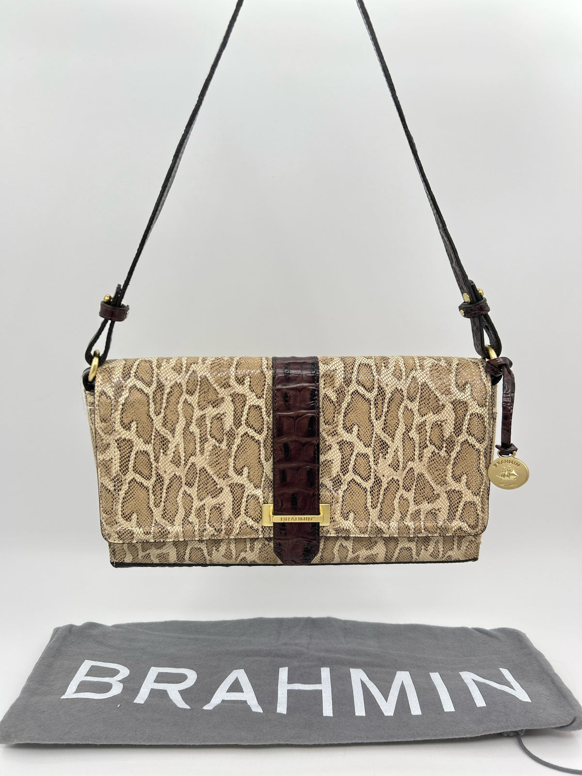 BRAHMIN BROWN AND BEIGE Women Purse