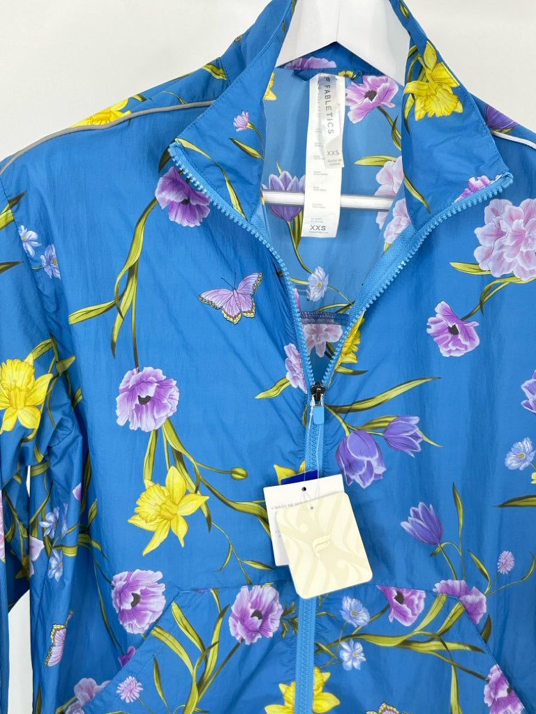 FABLETICS Size XXS Blue Print Women's Jacket NWT