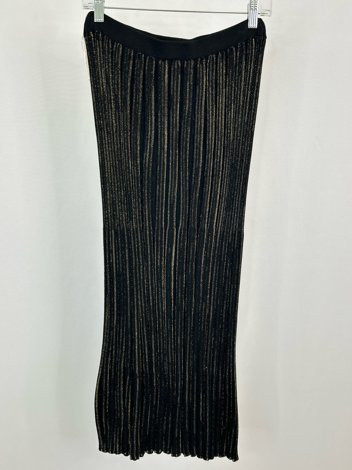MING WANG Size M BLACK AND GOLD Women Skirt