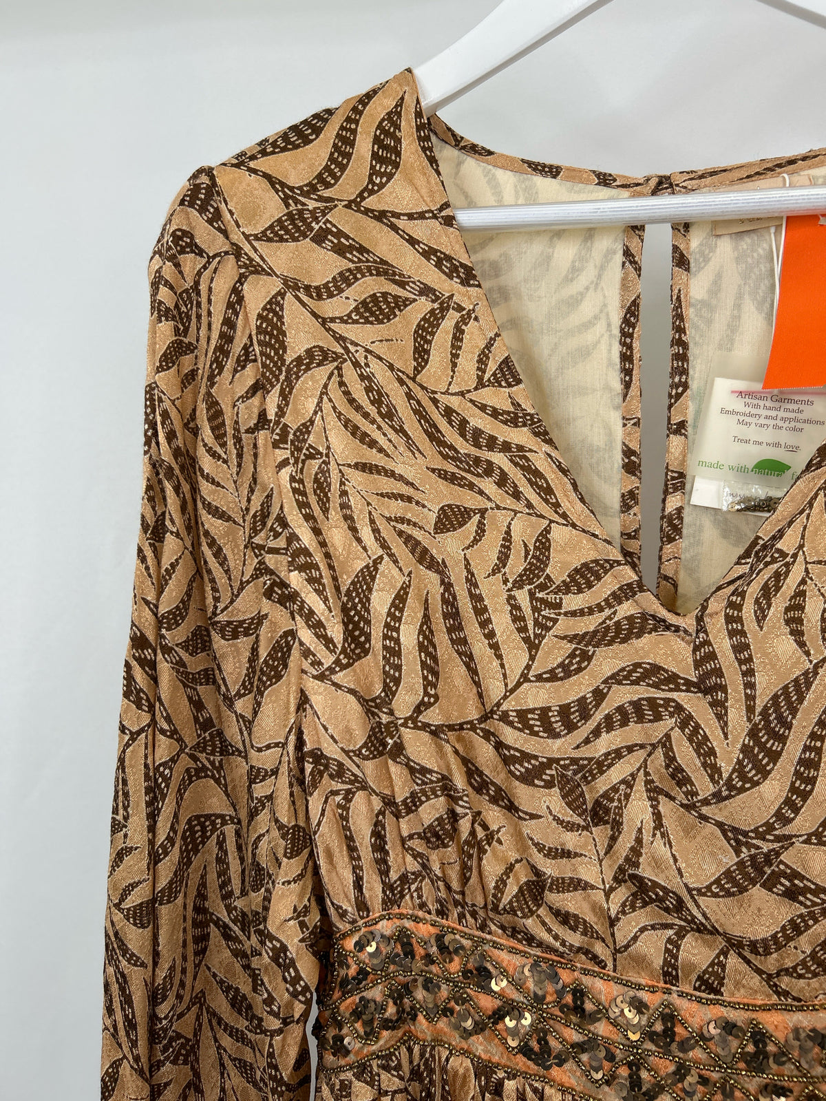 NEKANE NKN Size S Camel Women Dress NWT
