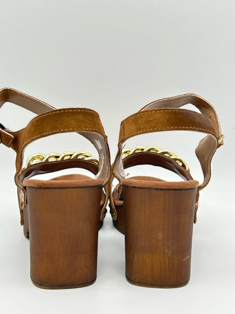 BELLA VITA Size 9.5W COGNAC Women's Sandal
