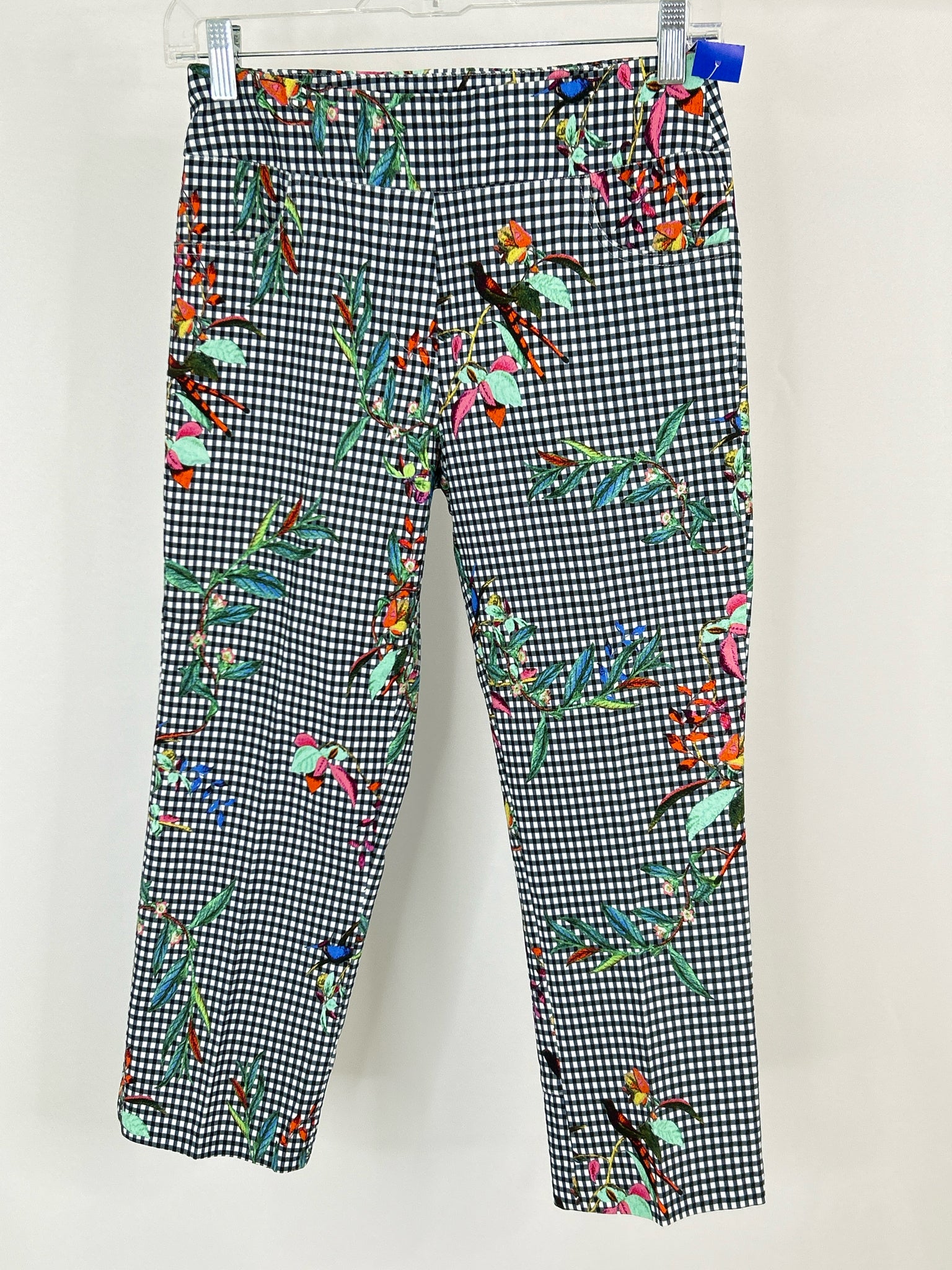 Carre Noir Size S/P Navy Print Women Capri