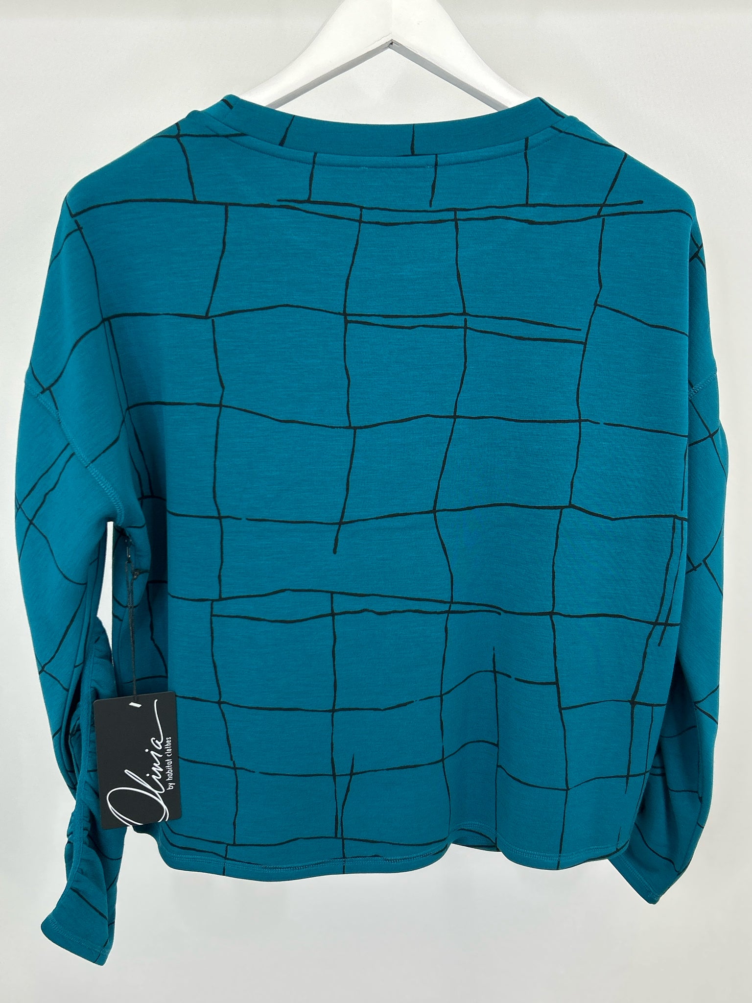 OLIVIA BY HABITAT CLOTHES Size S TEAL AND BLACK Women Pullover