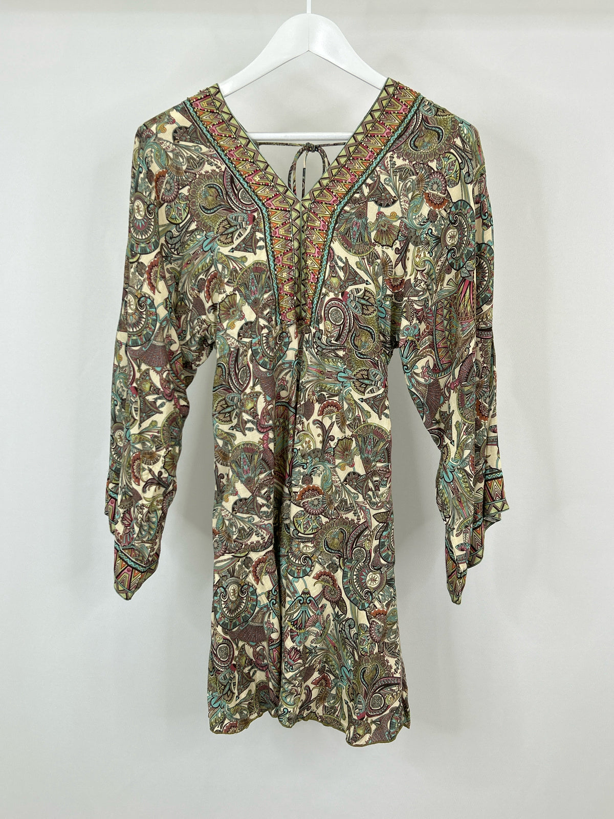 NEKANE NKN Size S Cream Print Women Dress NWT
