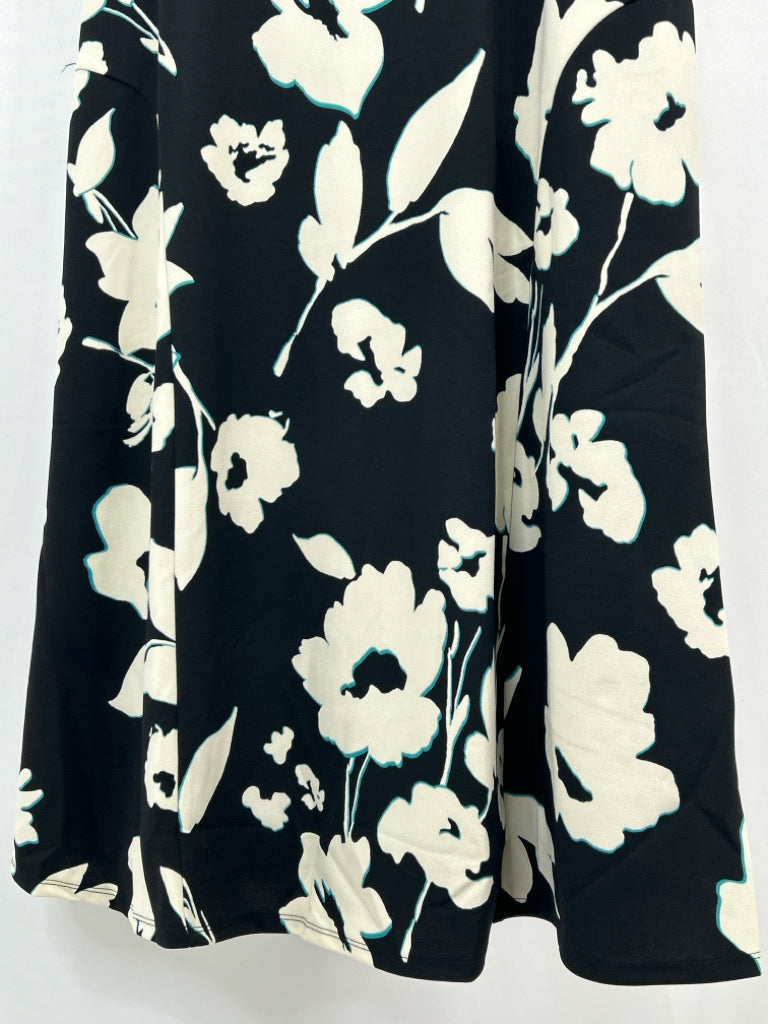 MAGGY LONDON Size 16 Black Floral Women's Dress