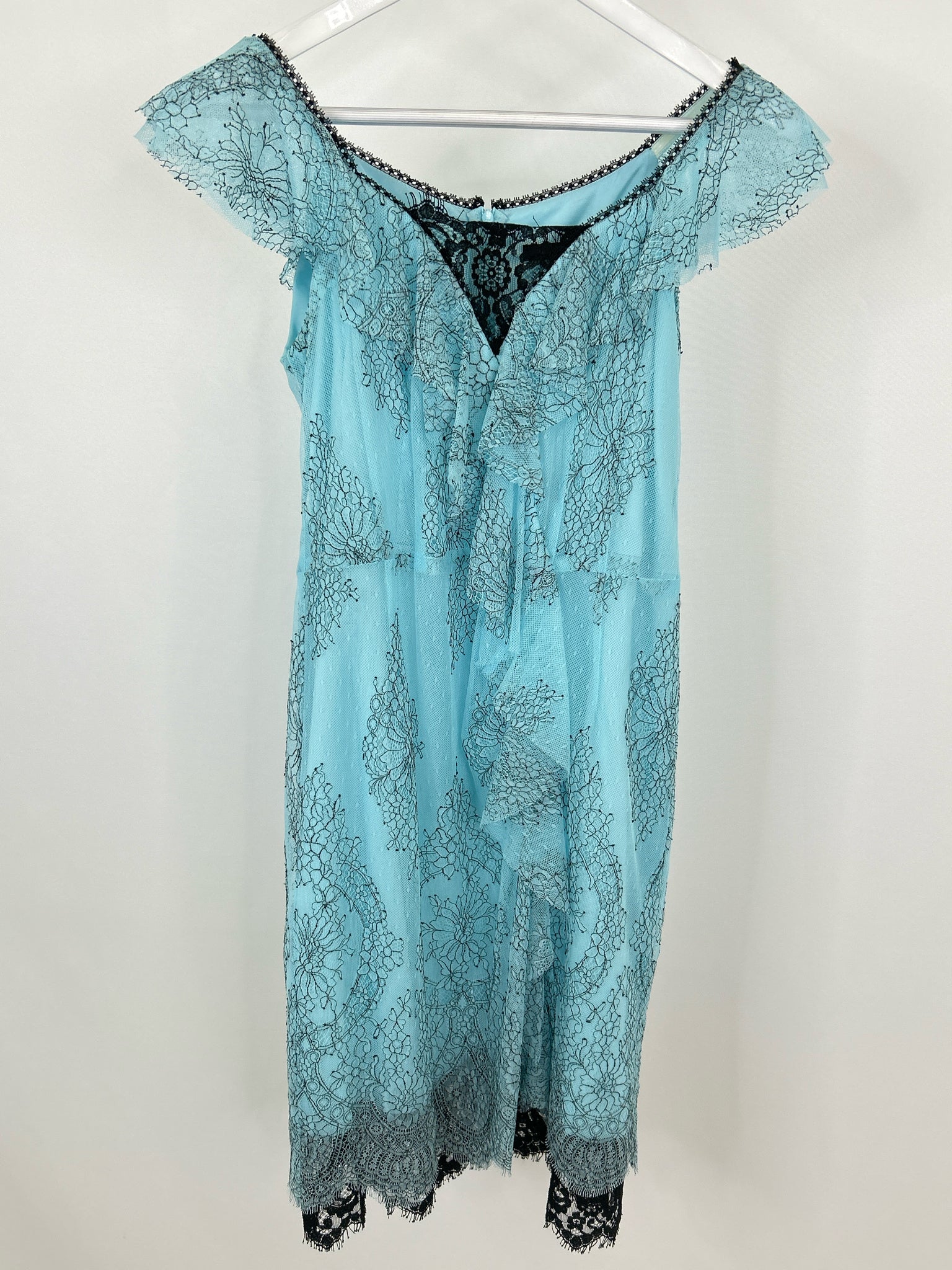 NANETTE LEPORE NWT Size 6 Blue Print Women Dress