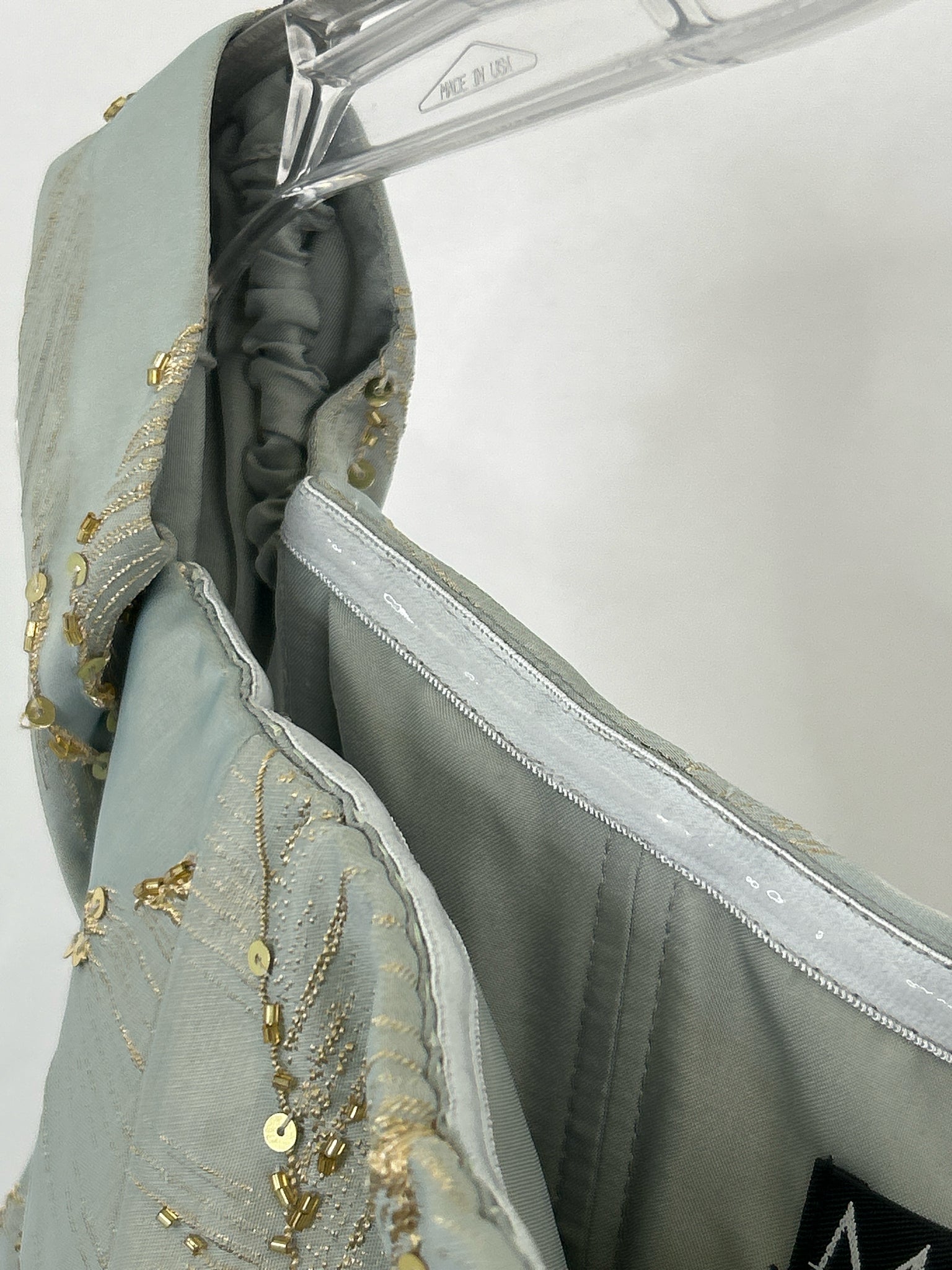 MGNY Madeline Gardner New York Size 6/8 Teal and gold Women Dress