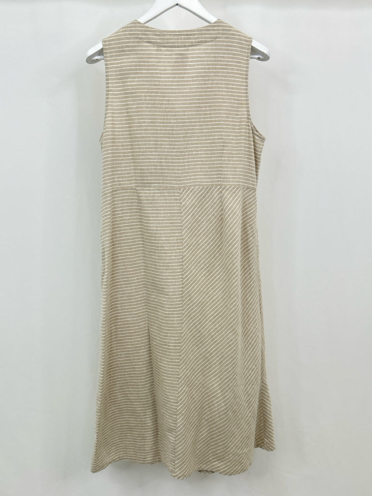 SOFT SURROUNDINGS Women Size L BEIGE AND WHITE Dress