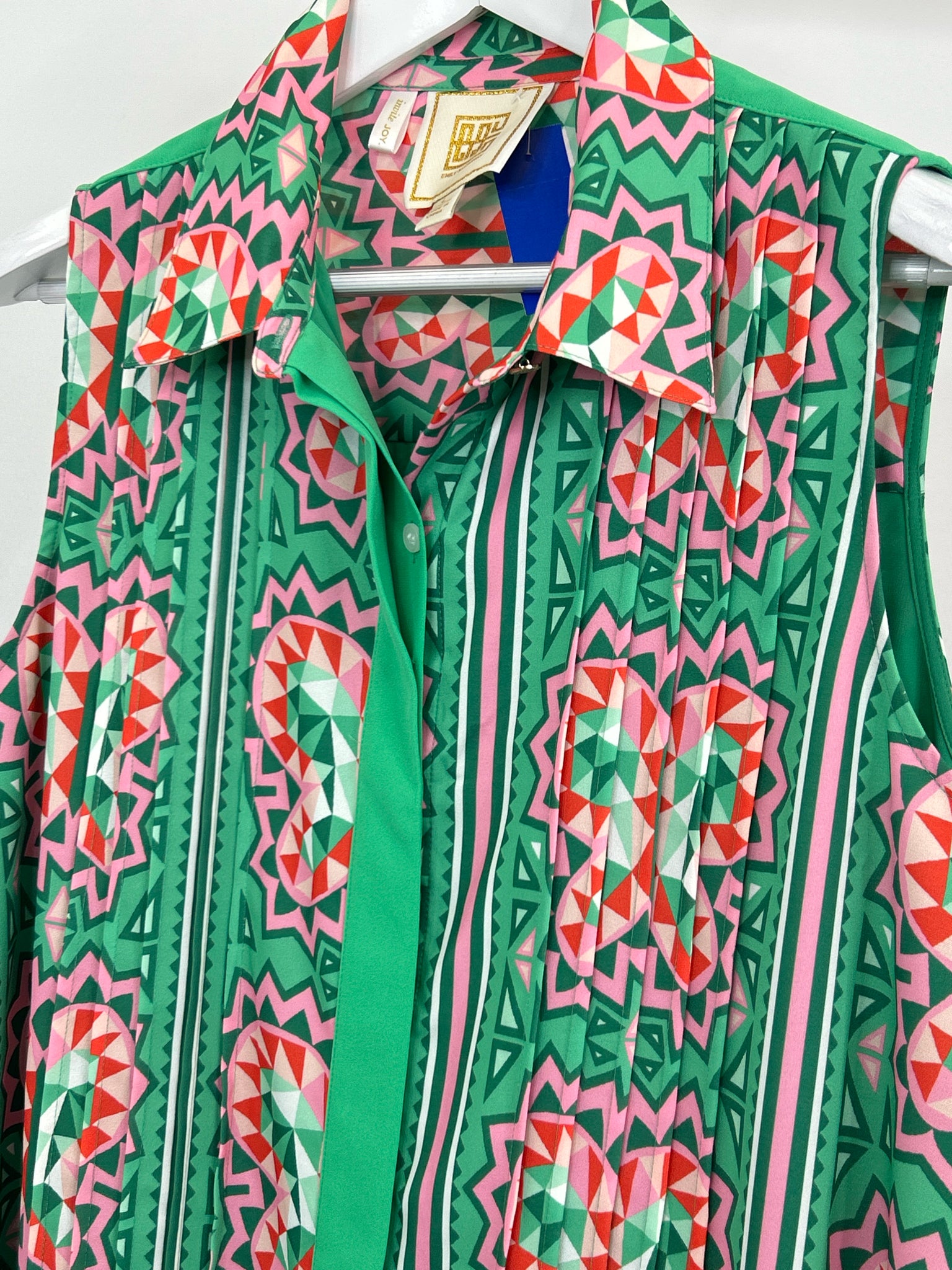 Emily McCarthy Size L GREEN AND PINK Women Dress