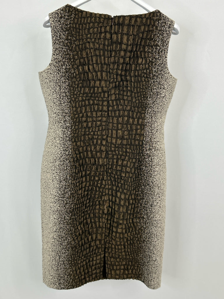 LAFAYETTE 148 Size 10 Brown Print Women Dress