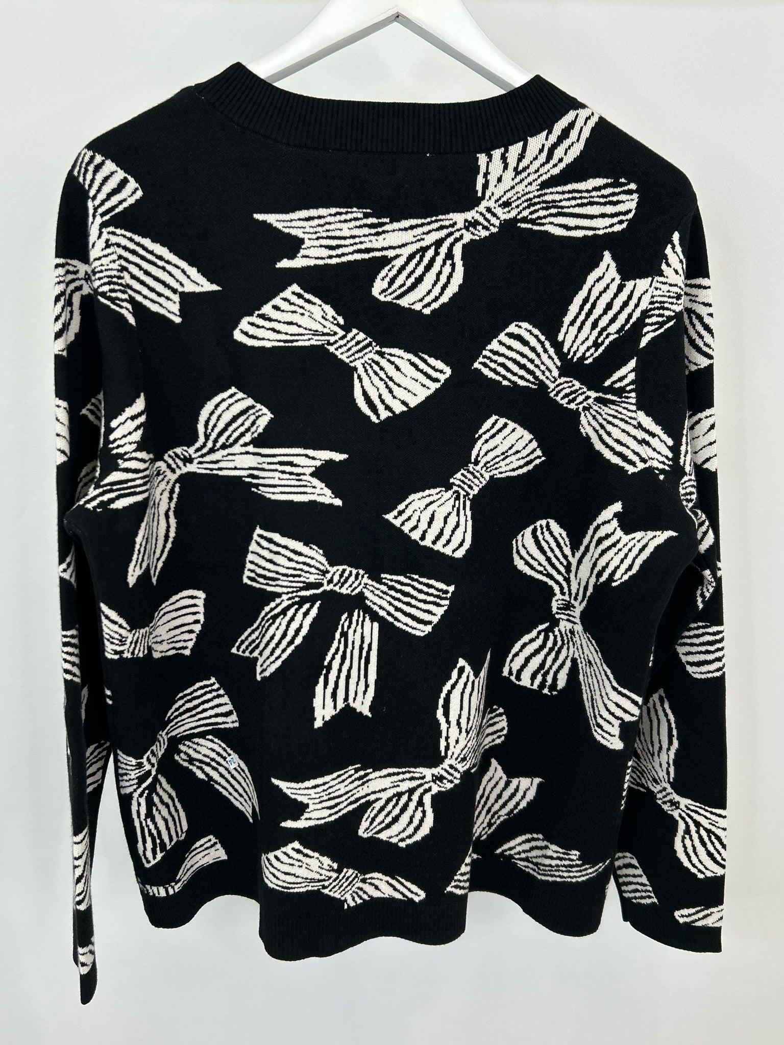 LOFT Size XXL Black and White Women Sweater