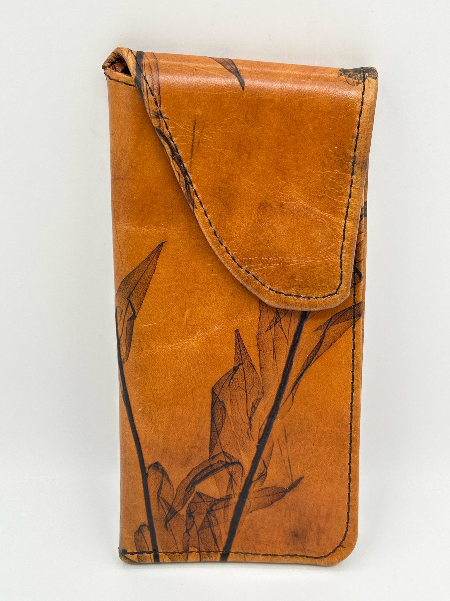 LEAF LEATHER Brown Print Accessories