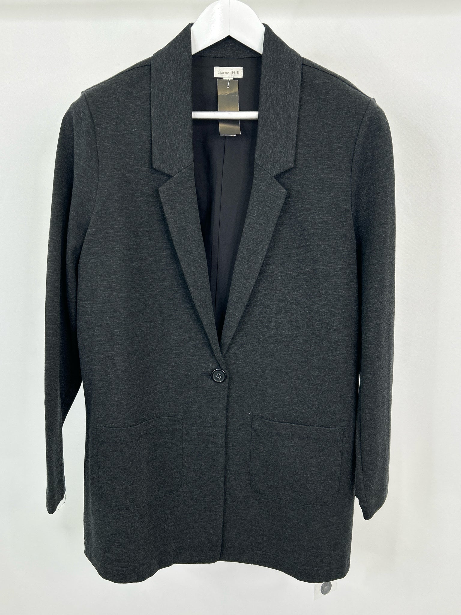 Garnet Hill Size 12 Charcoal Women Blazer