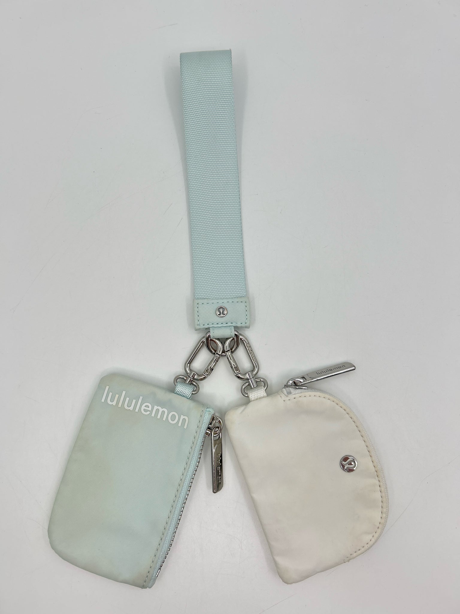 LULULEMON Ivory and Pale Blue Women Wristlet