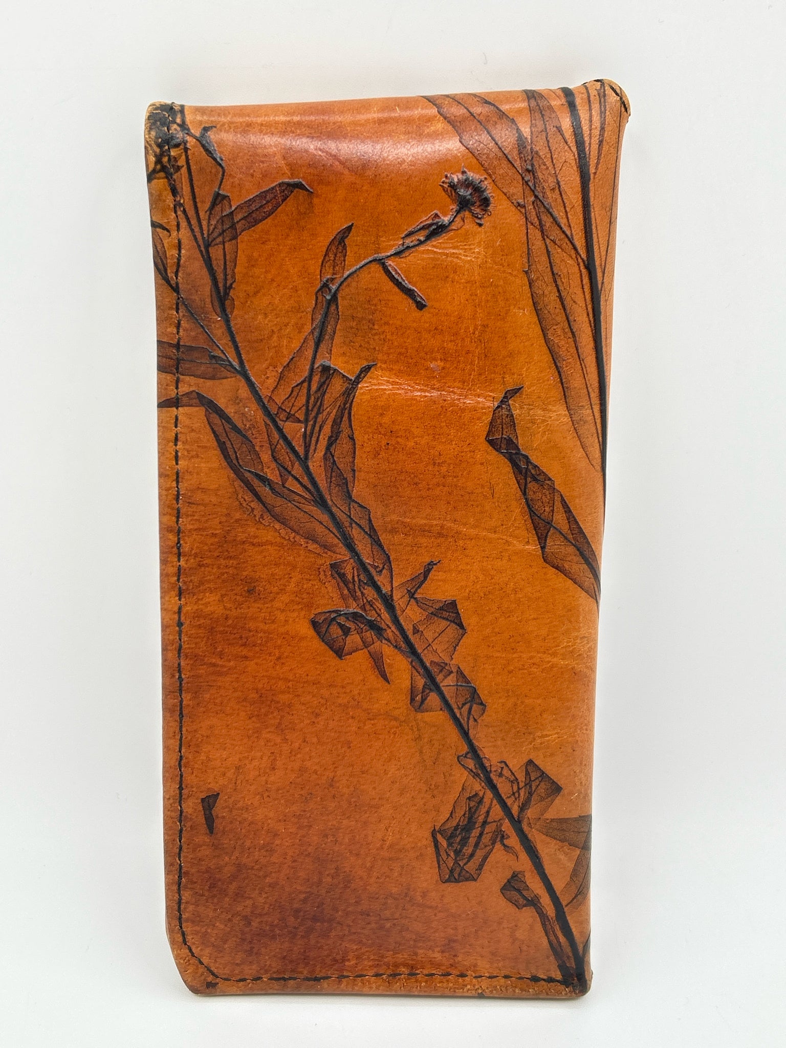 LEAF LEATHER Brown Print Accessories