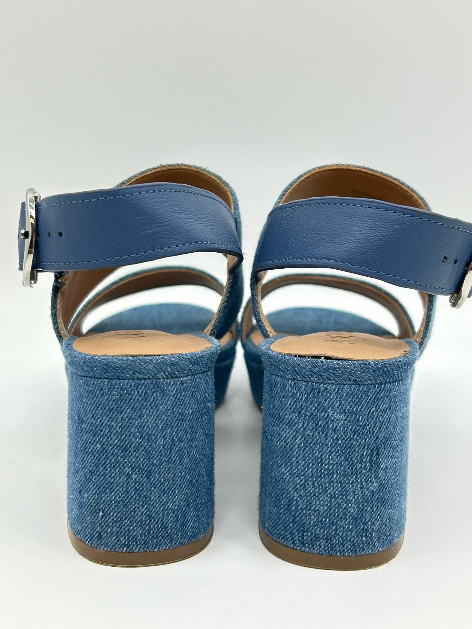 AEROSOLES Size 7.5 BLUE DENIM Women's Sandal