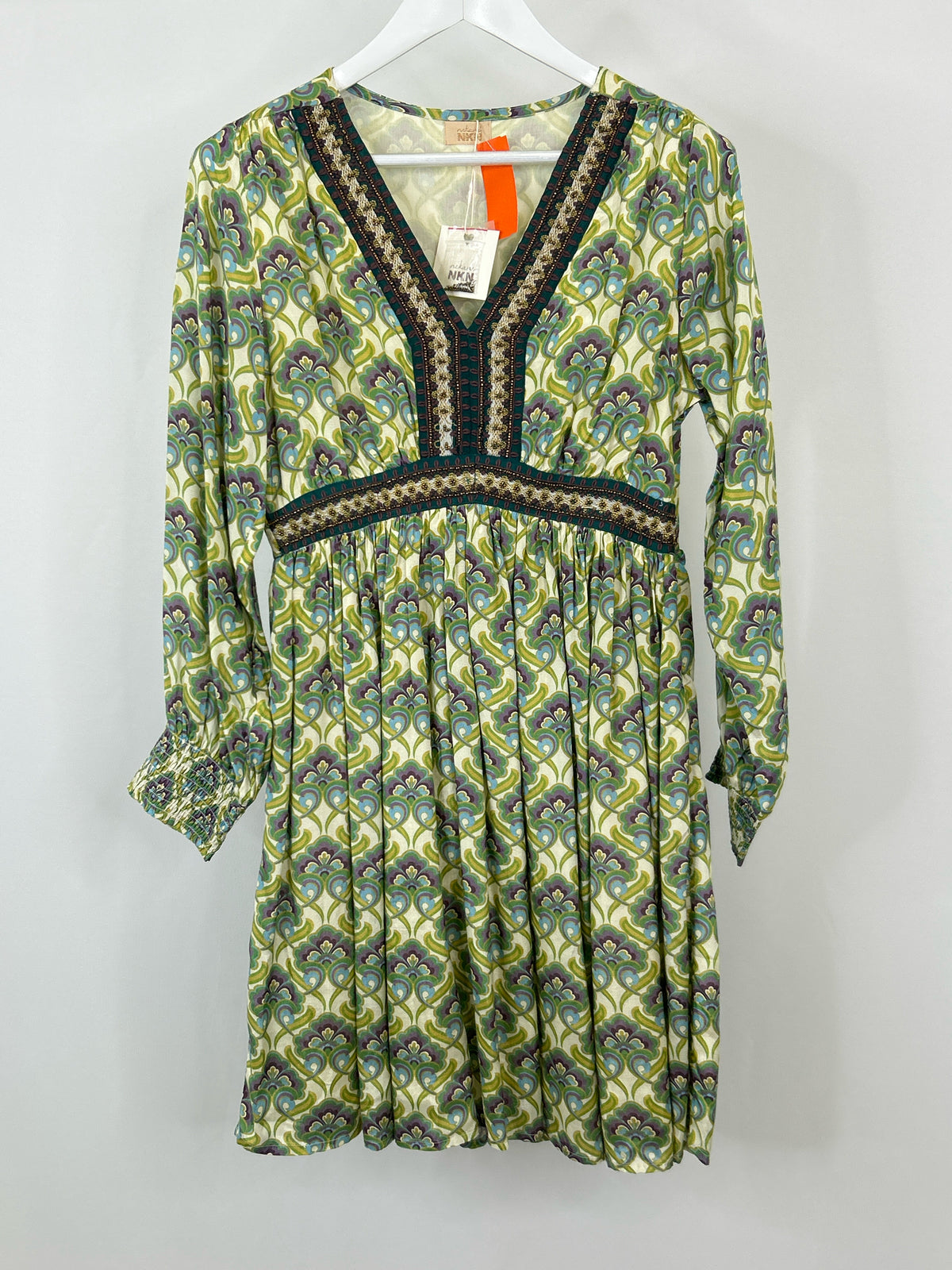 NEKANE NKN Size M Green Floral Women Dress NWT