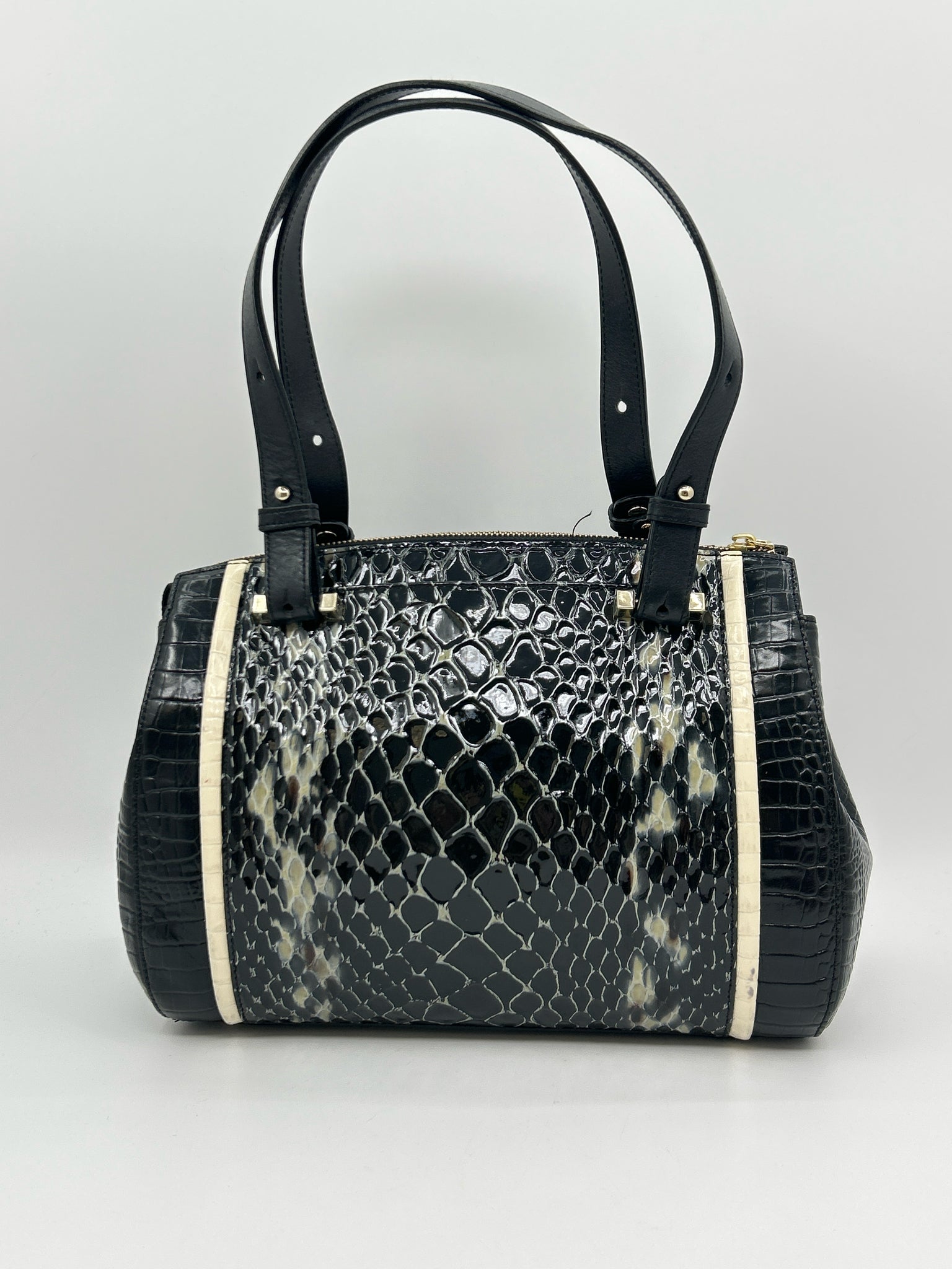 BRAHMIN Black and White Women Purse