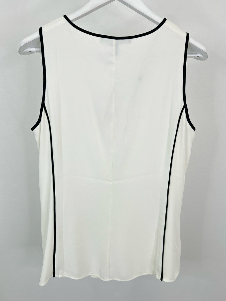 White House Black Market Size M Ivory and Black Women's Top NWT