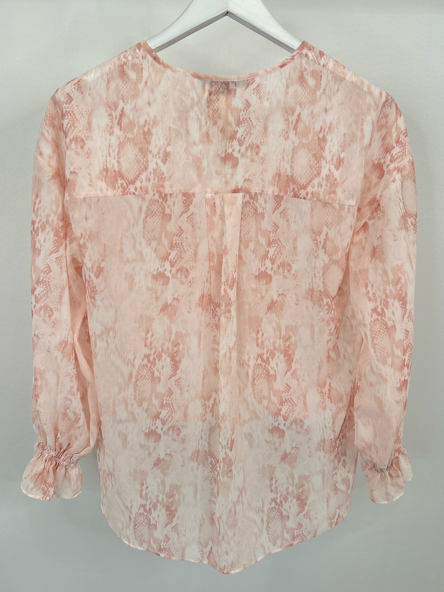ALL SAINTS Size 0 Pink Print Women Blouse
