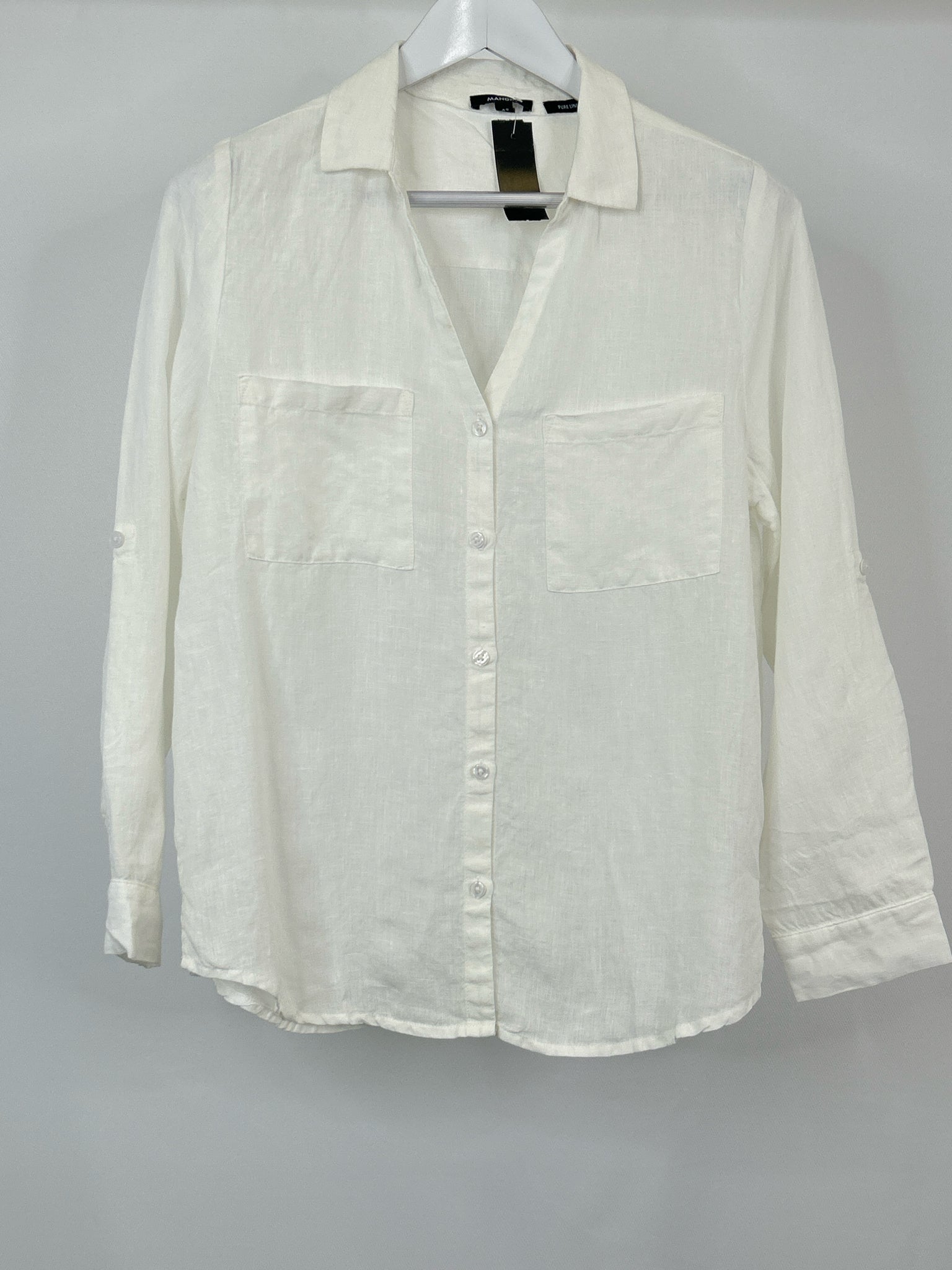 Manor Size L White Women Shirt