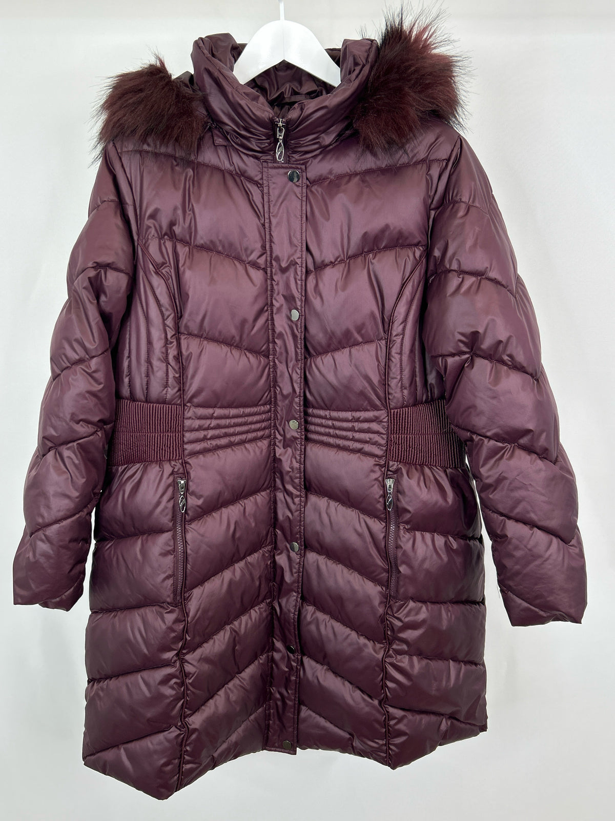 GALLERY Size 1X Burgundy Women Coat