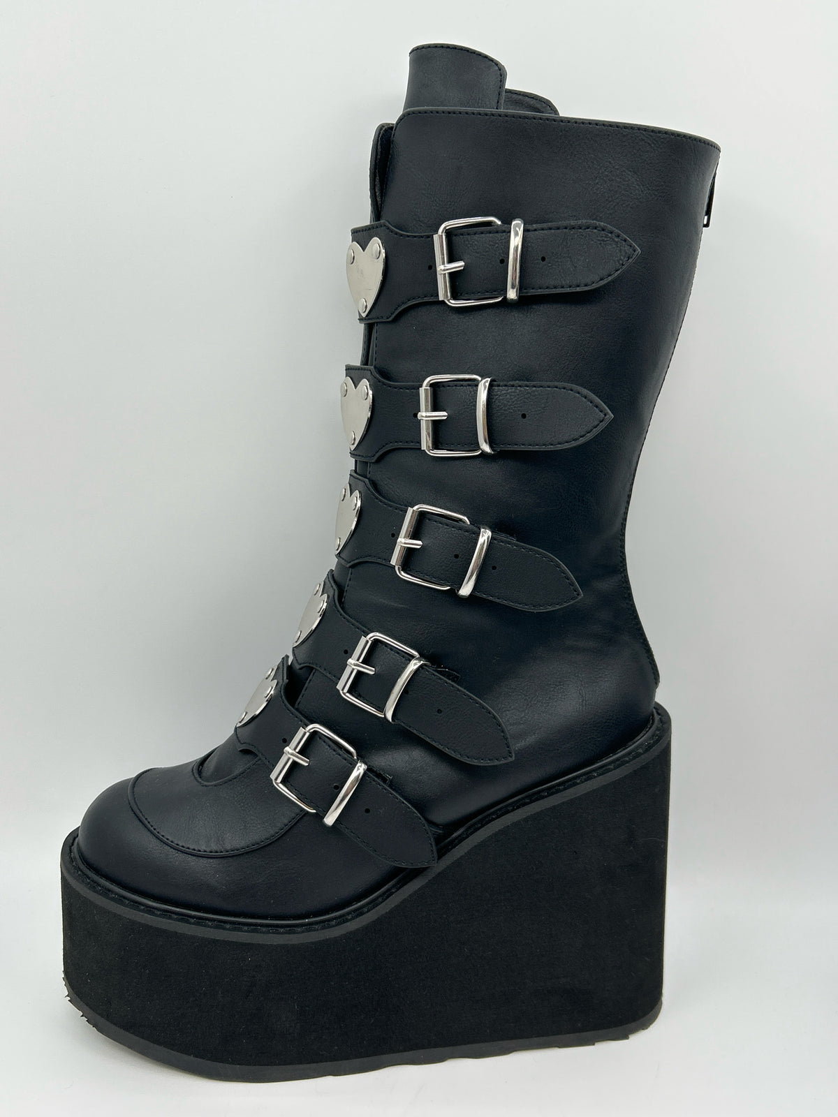 DEMONIA Size 10 Black Women Boots
