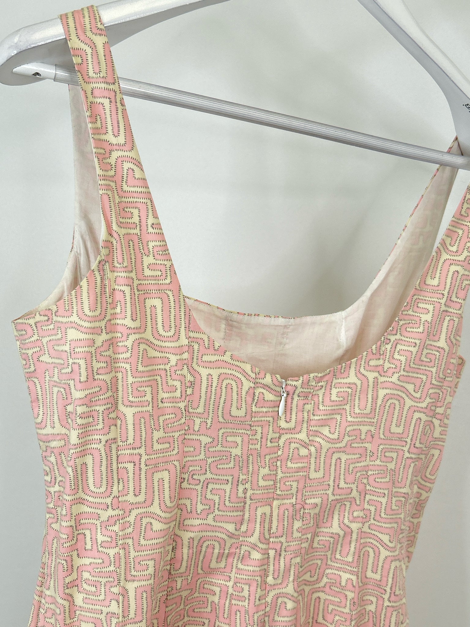 STAUD Size 8 Pink Print Women Dress
